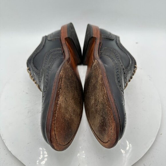 Allen Edmonds Neumok Men Size 9.5B Brown Leather Wingtip Oxford Dress Shoes - Picture 7 of 11